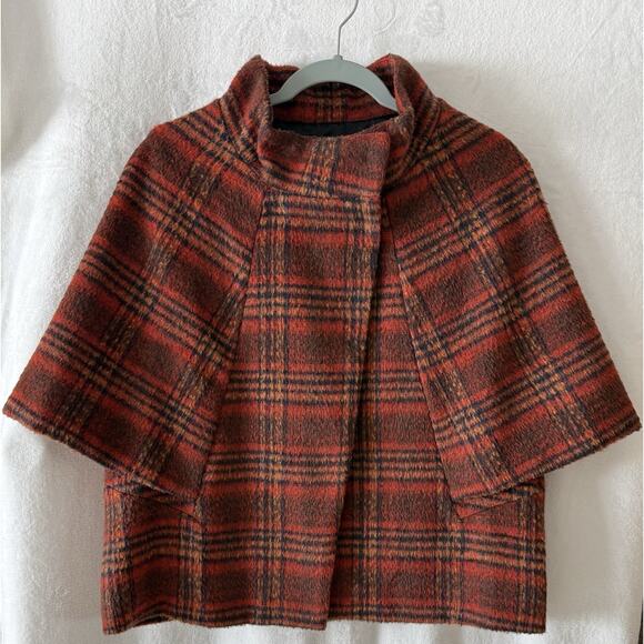 Anthropologie Jackets & Blazers - Anthropologie Women’s Tess Plaid Capelet One Size